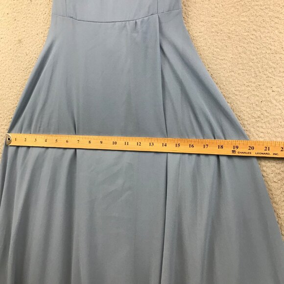 New Lulu's All About Love Slate Blue‎ Maxi Dress for Bridesmaid size L - Picture 8 of 16